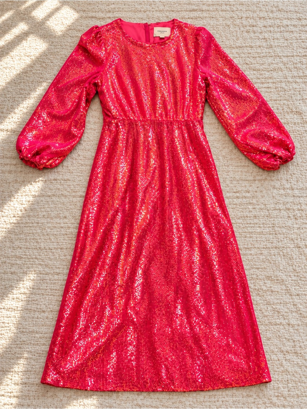 Tuckernuck Hot Pink Sequin Midi Dress